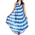 thumbnail image 1 of Sakkas Neja Women's Casual Maxi Summer Sleeveless Loose Fit Tie Dye Tank Dress - Royalblue - One Size Regular, 1 of 5