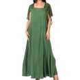 thumbnail image 1 of Sakkas Niam Women's Maxi Capelet Long Dress Celtic Medieval Renaissance Adjustable - Green - L/XLP, 1 of 5