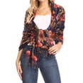 thumbnail image 1 of Sakkas Oria Women's Soft Lightweight Colorful Printed Shawl Scarf Wrap Stole - Floral 2 - One Size Regular, 1 of 7