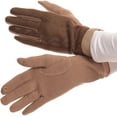 thumbnail image 1 of Sakkas Rayanne Soft Classic Knit Faux Leather Wrist Band Touch Screen Warm Gloves - Beige - L/XL, 1 of 4