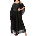 thumbnail image 1 of Sakkas Roisin Women's Medieval Celtic Renaissance Long Sleeve Costume Dress - Black - L/XLP, 1 of 5