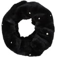 thumbnail image 1 of Sakkas Sabby Long Thin Faux Fur Pearl Embellishment Warm Soft Infinity Scarf - Black - OS, 1 of 2