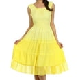 thumbnail image 1 of Sakkas Spring Maiden Ombre Peasant Dress - Buttercup Yellow - One Size, 1 of 6