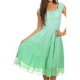 thumbnail image 1 of Sakkas Spring Maiden Ombre Peasant Dress - Mint - One Size, 1 of 5