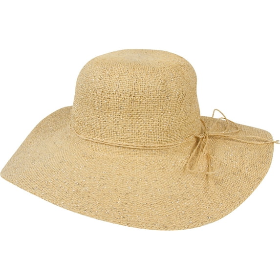 Sakkas Summer Sparkle Floppy Hat - Natural - One Size