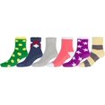 thumbnail image 1 of Sakkas Super Soft Anti-Slip Fuzzy Ankle Socks Value Assorted 6-Pack - 16801-pack8 - 9-11, 1 of 2