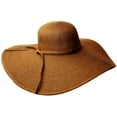 thumbnail image 1 of Sakkas Tropical Braided Floppy Hat With Extra Wide Brim - Brown - One Size, 1 of 1