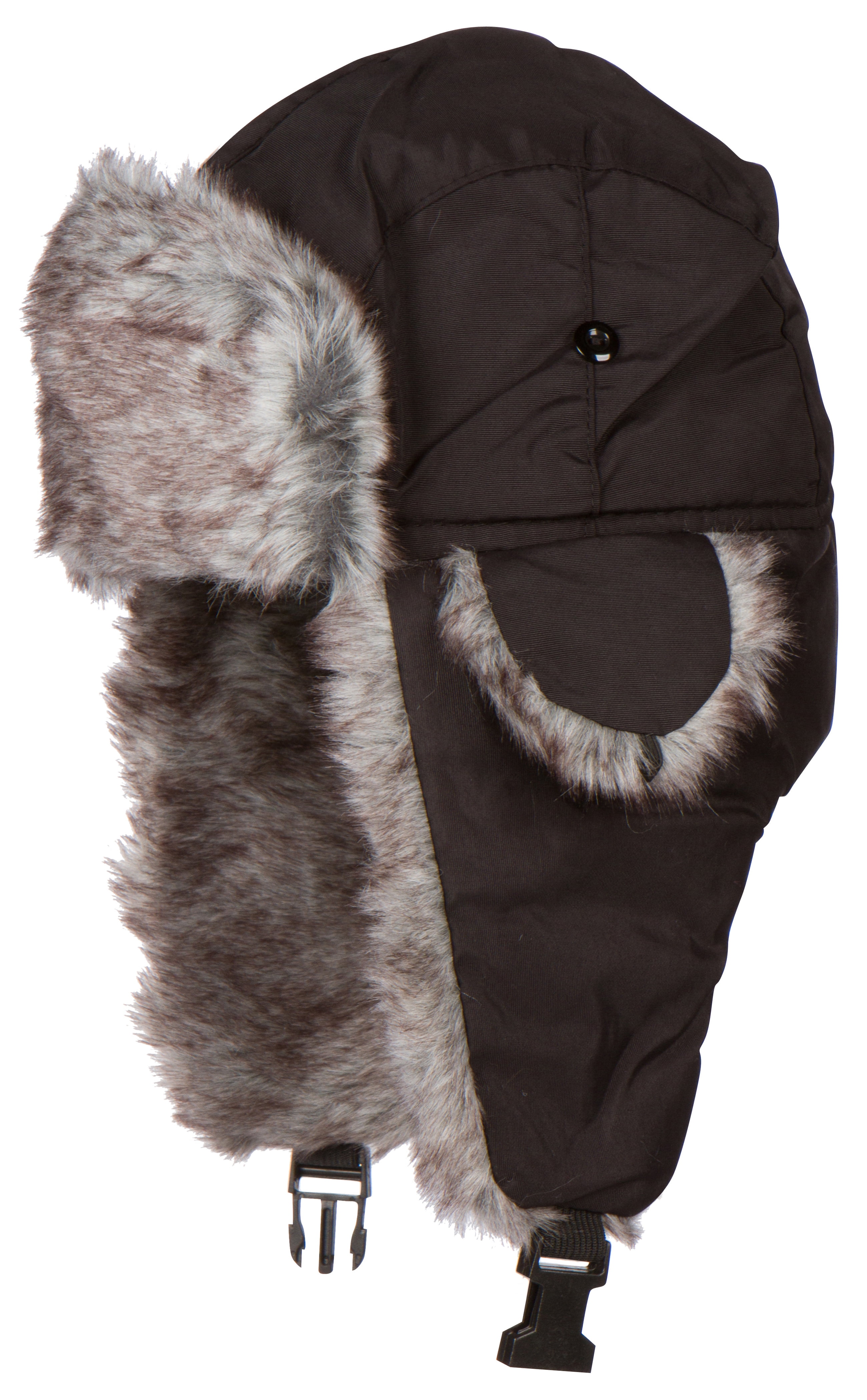 Women/Unisex Trapper Winter Ski Hat Black  Faux Fur One Size Fully Lined… Women main image 2