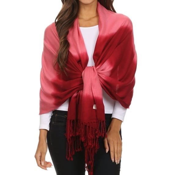 Shawl-YCCHS156-crimson-OS