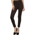 thumbnail image 1 of Sakkas Women's Patterned Soft Fleece Lined High Waist Leggings - Coffee - One Size, 1 of 4