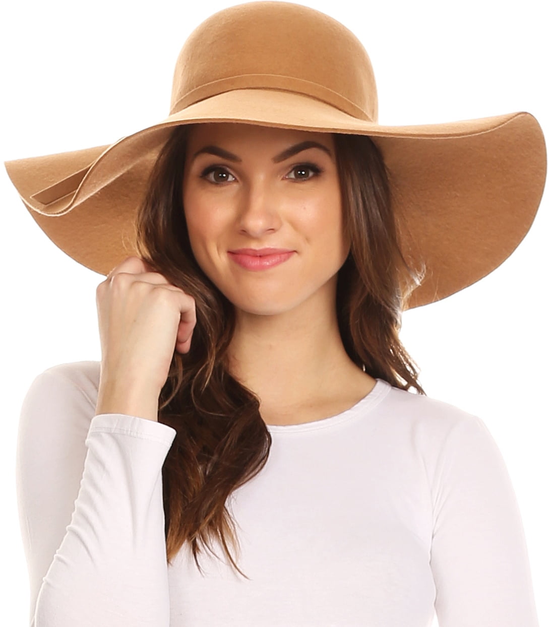Sakkas Womens 100% Wool Wide Brim Foldable Floppy Hat  display picture 1