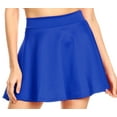 thumbnail image 1 of Sakkas Womens Basic Versatile Stretchy Flared Casual Mini Skater Skirt Made in USA - Royal Blue - Small, 1 of 5