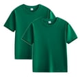 thumbnail image 1 of Sakmal 2pc Kids Clothes Under $5 For Girls And Boys Green Crew Neck 3-14y Solid Short Sleeve Cotton Tops For Kids Boys And Girls 3-8, 1 of 6