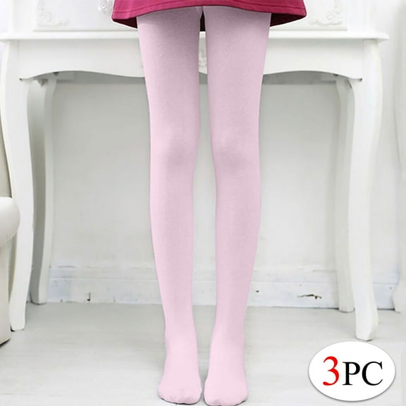 Sakmal 3 Pair Fleece Lined Tights for Women Pink Dance Opaque Pantyhose Soft Ladies Tight