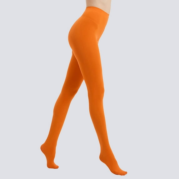Sakmal 80D Dance Tights Plus Size Orange Pantyhose Winter Women's Tight