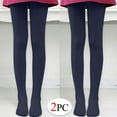 thumbnail image 1 of Sakmal 80D Fleece Lined Tights for Women 2 Pair Navy Dance Pantyhose Soft Womens Tight, 1 of 8