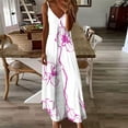 thumbnail image 1 of Sakmal A Line Spring Dresses for Women 2025 Pink Maxi Beach Dress Floral Flowy Dresses for Women, 1 of 5