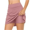 thumbnail image 1 of Sakmal A line Skorts for Woman Gold Stretchy Mini Golf Solid Summer 7 Inch Inseam Skorts, 1 of 5