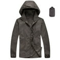 thumbnail image 1 of Sakmal Athleisure Coats for Women Plus Size Gray Waterproof Long Sleeve Sleeve with Hoods Comfy Sports Solid Lightweight Jackets for Women Plus Size, 1 of 2