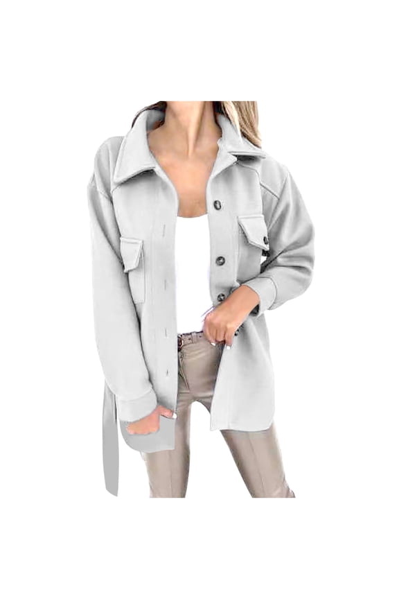 Barn Coat White Peacoat Plus Size Jacket Winter Clothing for Women M