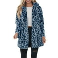 thumbnail image 1 of Sakmal Barn Jacket Women Fleece Blue Plus Size Flannel Jacket Fashion Women's Clothing 3X, 1 of 5