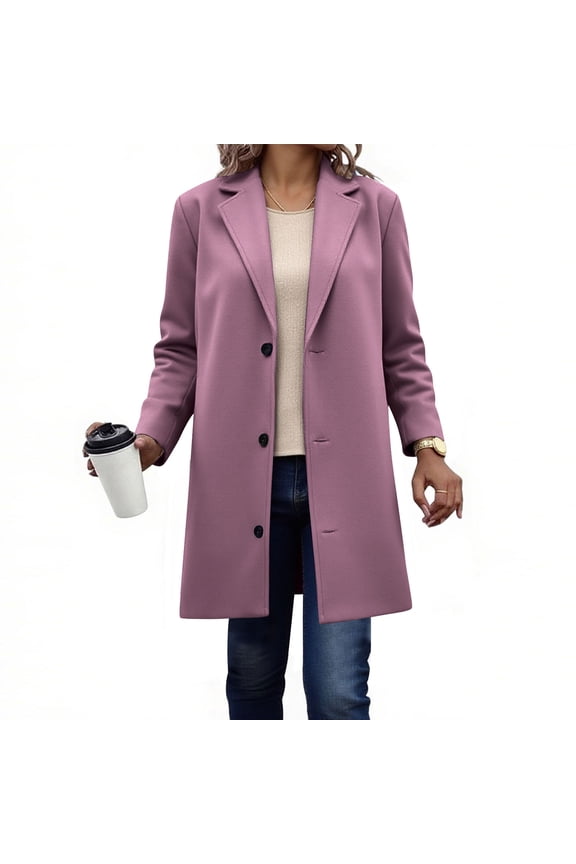 Barn Jacket Women Peacoat Purple Plus Size Jacket Trendy Women Fall Clothes 4X