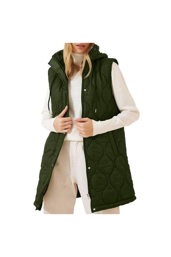 Barn Jackets for Women 2025 Green Puffer Quilted Hooded Jacket Trendy Winter Clothing for Women S