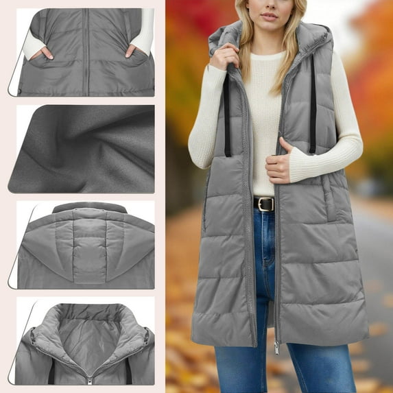 Sakmal Barn Jackets for Women 2025 Hooded Gray Quilted Puffer Jacket Streetwear Women Fall Clothes S