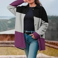 thumbnail image 1 of Sakmal Barn Jackets for Women 2025 Plus Size Flannel Purple Fleece Coat Trendy Women Jackets Fall XXL, 1 of 7