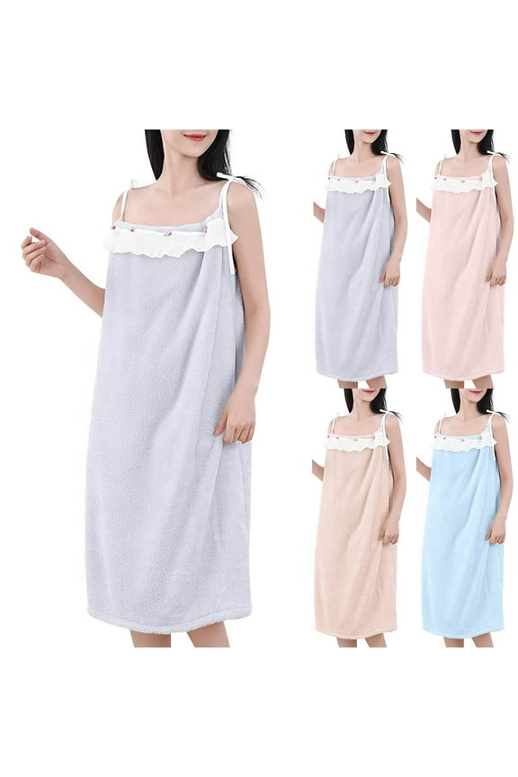 Bathrobe Moo Moo Nightgown for Women Sleep Tank Sleeveless Summer Solid Square Neckline Nightgown for Women Free Size