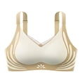 thumbnail image 1 of Sakmal Beige Women Bras Bralette Plus Size Full Coverage Soft Cup Bras for Ladie L, 1 of 4