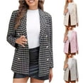 thumbnail image 1 of Sakmal Womens Blazers Beige Open Front Cardigan Jacket Long Sleeve Lapel Collar Ladies Blazer L, 1 of 5