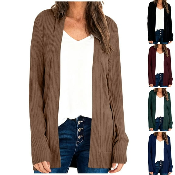 Sakmal Best Cardigans for Women Long Winter V Neck Black Sweater Streetwear Sweater Tops for Women L