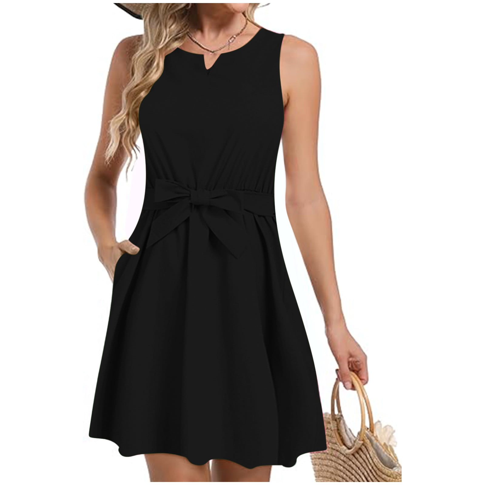 knee length dresses for ladies Women's A Line Knee Length Dress