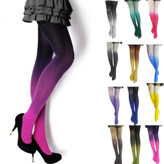 Sakmal Black Tights Women Gradient Thigh High Thermal Pantyhose High Waisted Ladies Tight