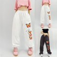 thumbnail image 1 of Sakmal Womens Sweatpants Baggy Cargo Pants 30" Inseam Graphic Elastic Waist Sweatpants for Women L, 1 of 5