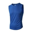 thumbnail image 1 of Sakmal Blue Tank Tops Men Crew Neck Blue Muscle Camisole Solid Fast-Drying Workout Tunic Tops, 1 of 8