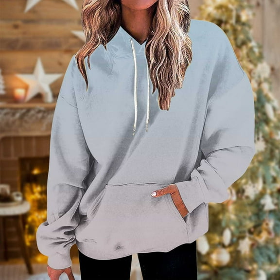 Sakmal Blue Women Hoodies Cute Tops Comfy Gradient Hoodies for Women