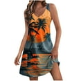 thumbnail image 1 of Sakmal Blue Women's Dresses Tropical Midi A Line Tank Dress Beach Floral Dresses for Women, 1 of 5