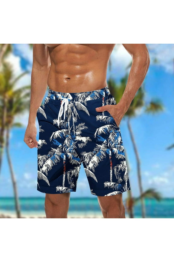 Board Mens Shorts Bermuda Big and Tall Casual 7 Inch Black Hawaiian Summer Mens Shorts 3XL