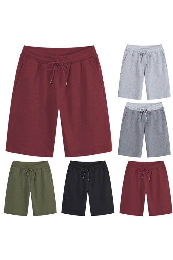 Board Shorts Men Knee Length Bermuda Casual 9 Inch Green Streetwear Solid Mens Shorts L