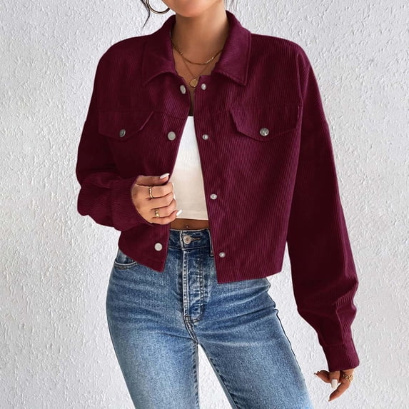 Sakmal Bomber Jackets for Women Oversized Red Barn Coats Holiday Jackets for Women M