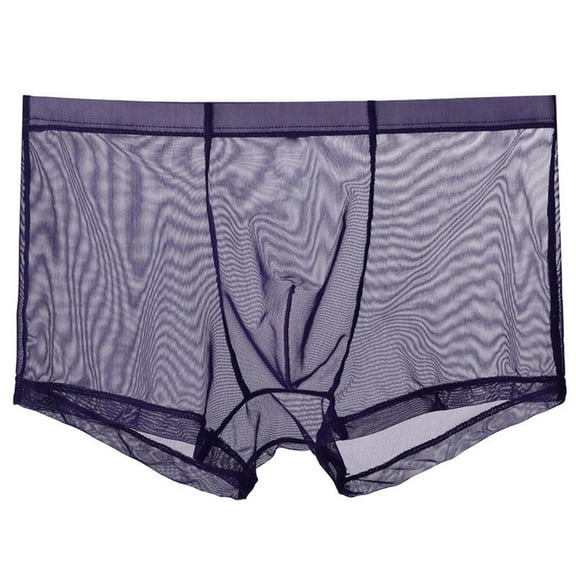 Sakmal Boyshorts Underwear Women Boxers High Waisted Plus Size Panties Purple Soft Panties for Ladies M