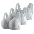 thumbnail image 1 of Sakmal Bra for Women Everyday Silver Front Closure 3 Pack Wireless Bra Bras for Ladies, 1 of 2