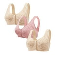 thumbnail image 1 of Sakmal Bralette Bras for Women Minimizer Balconette Pink Double Support Womens Bras XL,3-Pack, 1 of 4