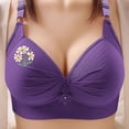 thumbnail image 1 of Sakmal Bralette Women's Bras Plus Size Purple Lift Lightly Lined Ladies T-Shirt Bras 3X, 1 of 8