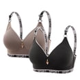 thumbnail image 1 of Sakmal Bralettes for Women with Support Minimizer Brown Plus Size Stretch Womens Bras XL,2-Pack, 1 of 4