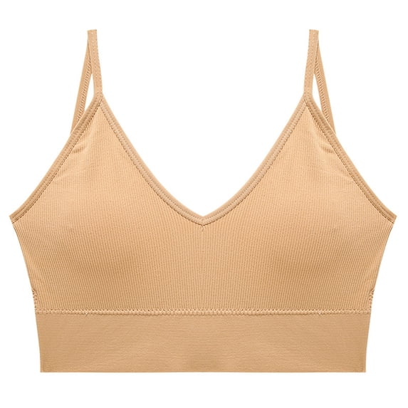 Sakmal Bras Women Bralette Seamless Push Up Plunge Beige T-Shirt Bra for Ladies L
