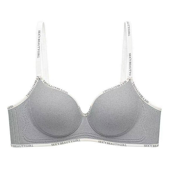 Sakmal Bras for Women Gray Balconette Bralette Side Smoothing Soft Cup Bras for Women 36