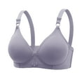 thumbnail image 1 of Sakmal Bras for Women Trendy Purple Plus Size Lightly Lined Wireless Bra Bra for Ladies, 1 of 2